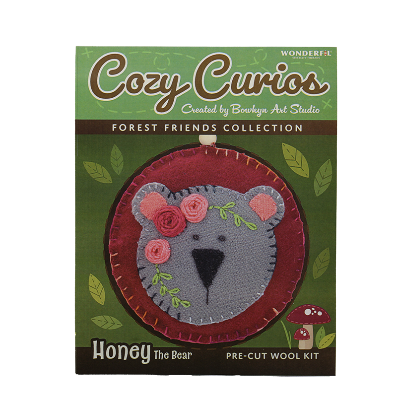 Cozy Curios Wool Applique Kit - Honey the Bear