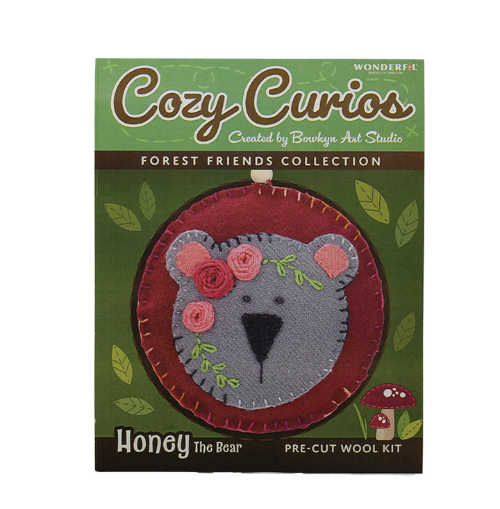 Cozy Curios Wool Applique Kit - Honey the Bear