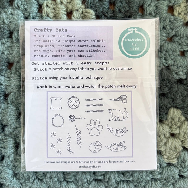 Crafty Cats Stick & Stitch Embroidery Patterns