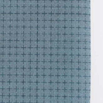 Half-Yard 5mm Straight Line Grid Sashiko Sampler featuring a subtle dull blue fabric with a fine grid pattern ideal for sashiko stitching and modern needlework projects.