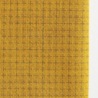 Close-up of mustard-colored fabric with a subtle 5mm straight line grid pattern, designed for Half-Yard 5mm Straight Line Grid Sashiko Sampler used in Sashiko and embroidery projects.