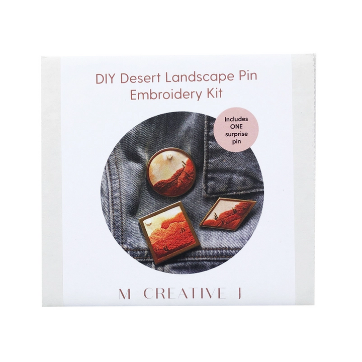 Desert Landscape Pin Embroidery Kit