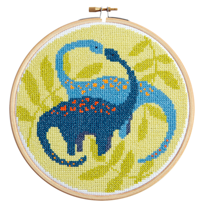 Diplodocus Dinosaur Cross Stitch Kit