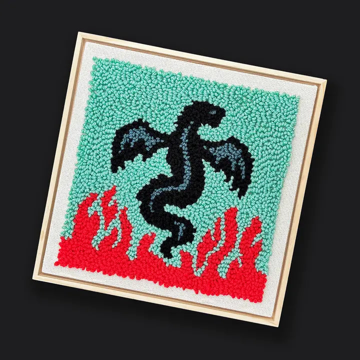 Ruby Star Society Punch Needle Frame Kit - Dragon by Sarah Watts