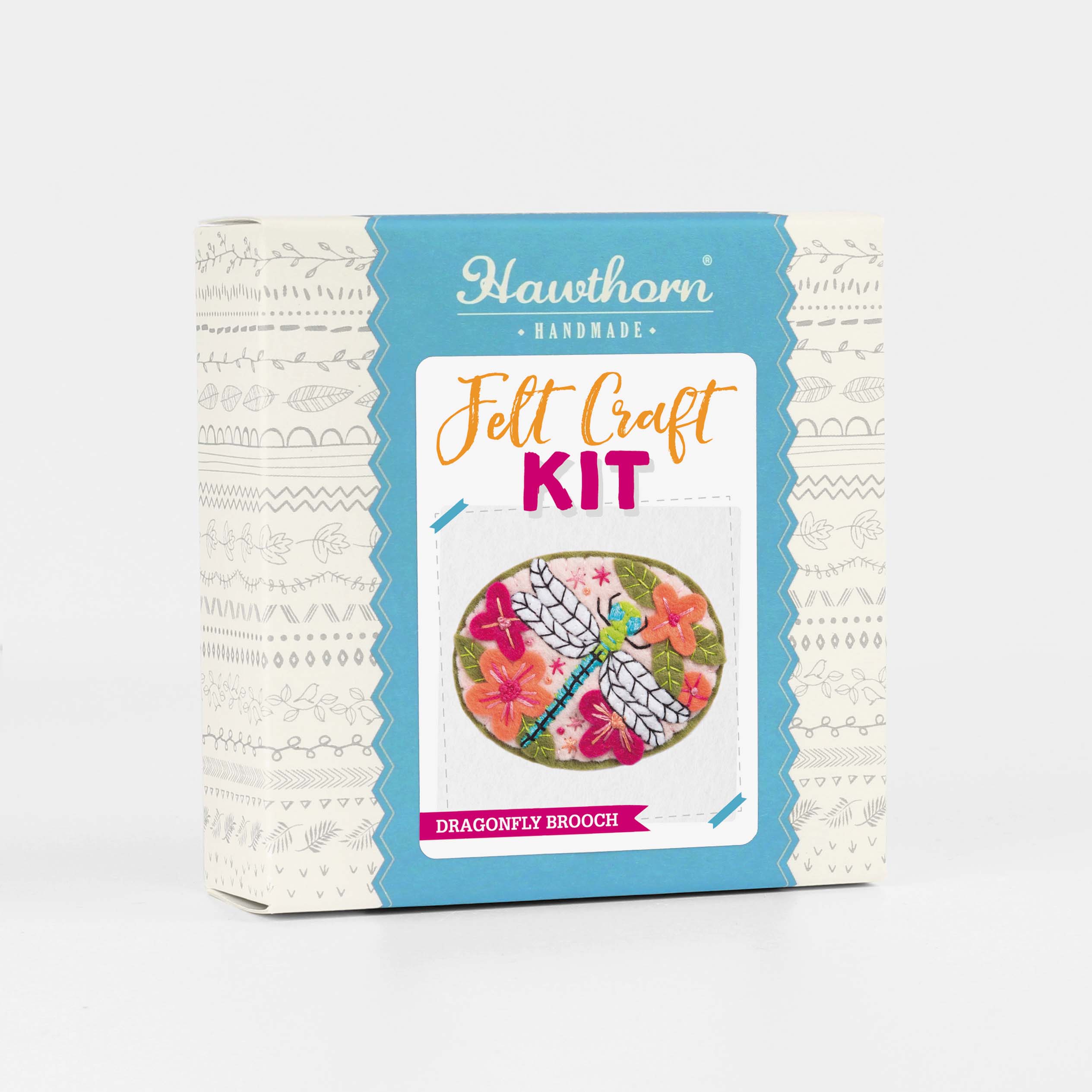 Dragonfly Felt Embroidery Brooch Kit – Snuggly Monkey