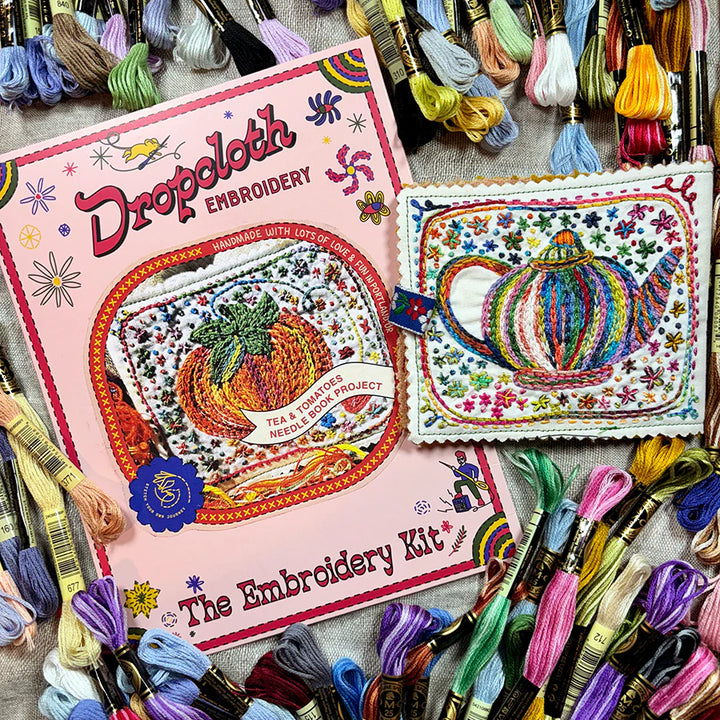 Tea & Tomatoes Needle Book Embroidery Kit