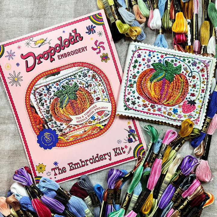 Tea & Tomatoes Needle Book Embroidery Kit