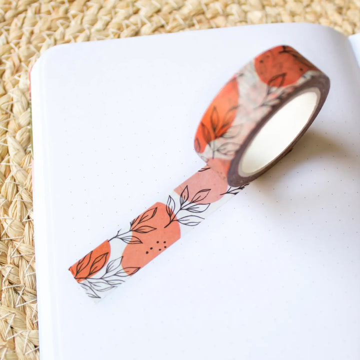 Pretty Washi Tape - Pink Leaves
