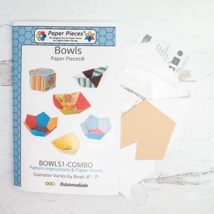 English Paper Piecing Bowls (Pattern & Pieces)