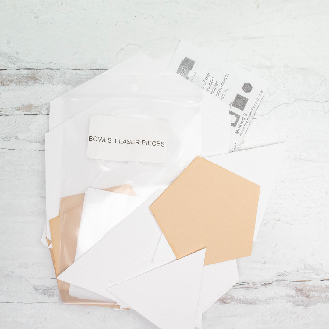 English Paper Piecing Bowls (Pattern & Pieces)