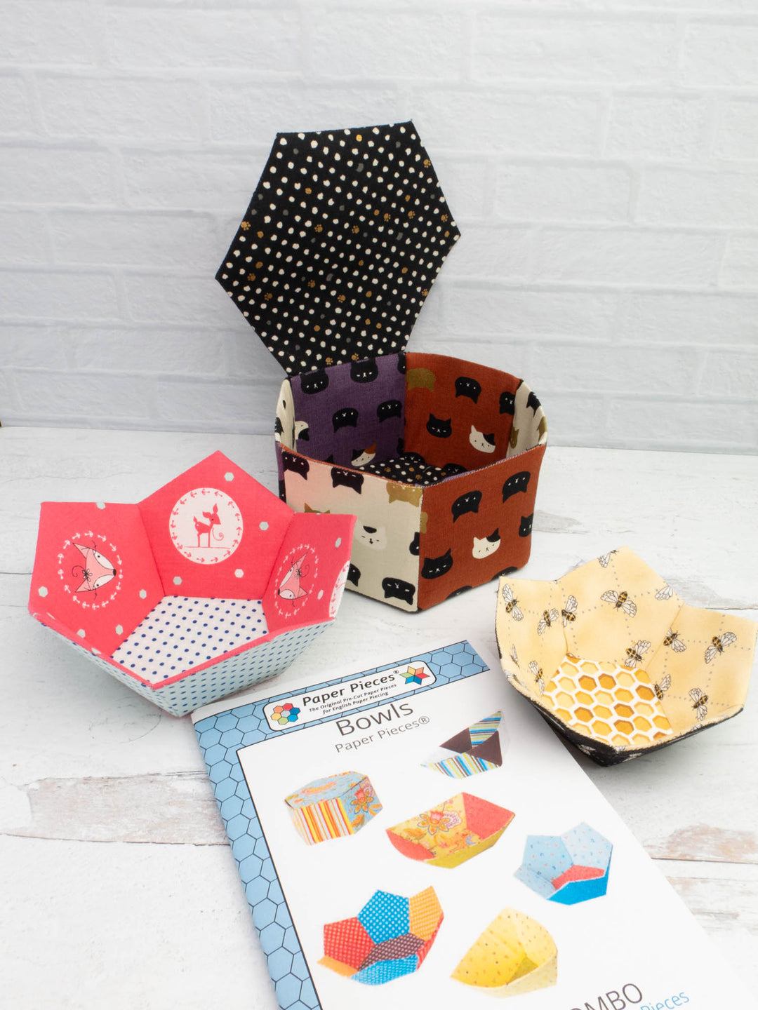 English Paper Piecing Bowls (Pattern & Pieces)