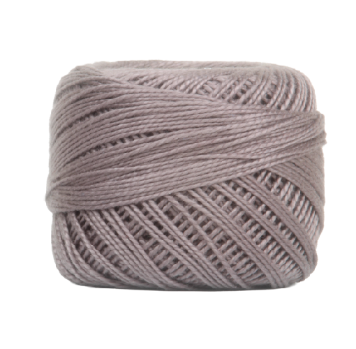 Vicki McCarty Wonderfil Perle Cotton - Thunder Gray (2140) spool of smooth, premium embroidery thread ideal for modern needlework, cross stitch, and Sashiko crafts.
