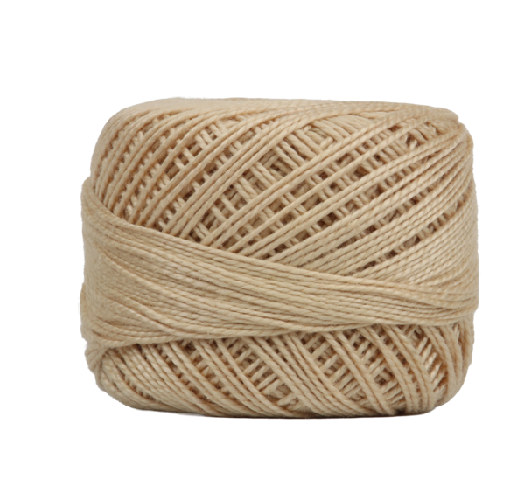 Vicki McCarty Wonderfil Perle Cotton -Blanched Almond (2141), a soft beige embroidery thread perfect for modern needlework, cross stitch, sashiko, and quilting projects.