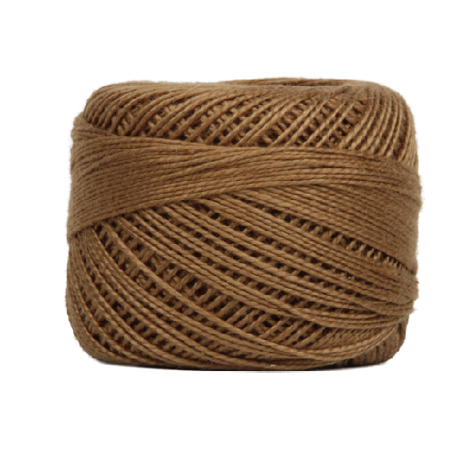 Vicki McCarty Wonderfil Perle Cotton - Relic Bronze (2142) spool, showcasing smooth, shiny embroidery thread ideal for needlework, cross stitch, sashiko, and other modern sewing crafts.
