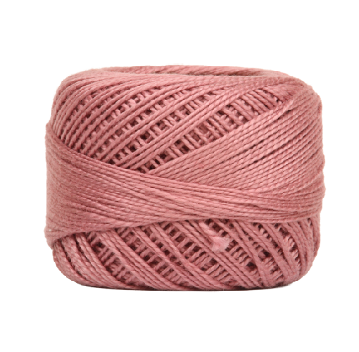 Vicki McCarty Wonderfil Perle Cotton - Sweet Pink (2146) spool of soft, glossy embroidery thread ideal for modern needlework, cross stitch, and sashiko projects in a delicate pink shade.