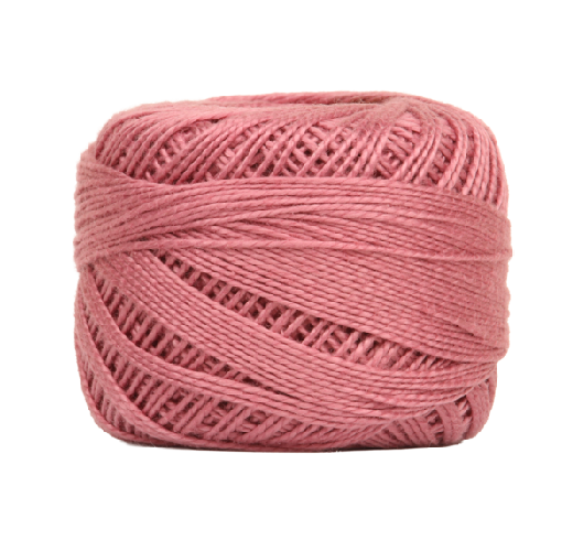 Vicki McCarty Wonderfil Perle Cotton - French Rose (2148) spool of soft pink embroidery thread ideal for modern needlework, cross stitch, and hand embroidery projects.