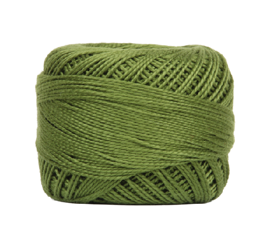 Vicki McCarty Wonderfil Perle Cotton - Sap Green (2154), a premium embroidery thread perfect for needlework, cross stitch, sashiko, and modern craft projects.