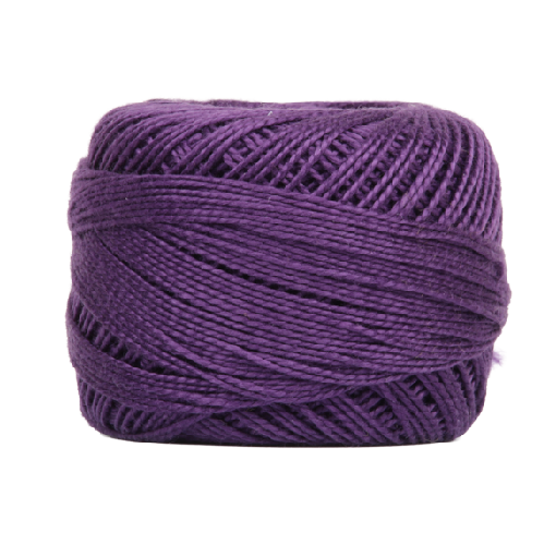 Vicki McCarty Wonderfil Perle Cotton - Fig (2155) is a rich purple embroidery thread, ideal for modern needlework, cross stitch, and Japanese craft supplies projects.