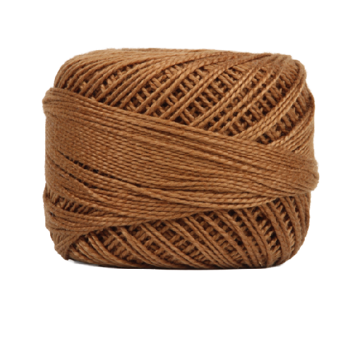 Vicki McCarty Wonderfil Perle Cotton - Cider (2158) showing a close-up of premium embroidery thread in warm brown, ideal for modern needlework and Japanese craft supplies.