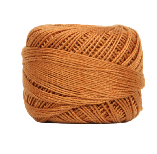 Vicki McCarty Wonderfil Perle Cotton - Sedona (2159), a smooth, tightly twisted orange embroidery thread ideal for modern needlework, including cross stitch and hand embroidery projects.