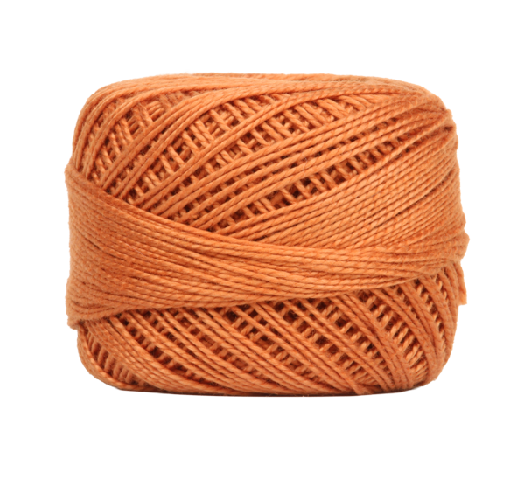 Vicki McCarty Wonderfil Perle Cotton - Dark Yam (2160) spool of high-quality embroidery thread in a rich dark yam color, ideal for modern needlework, cross stitch, and hand embroidery projects.