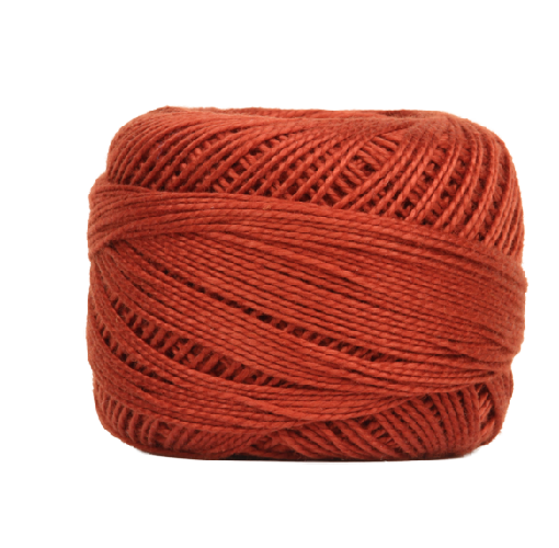 Vicki McCarty Wonderfil Perle Cotton - Brick (2163) is a rich brick-colored embroidery thread perfect for modern needlework, cross stitch, and hand embroidery projects.