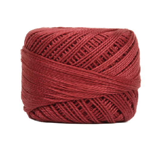 Vicki McCarty Wonderfil Perle Cotton - Jam (2165) in deep rich red, ideal for embroidery, cross stitch, and modern needlework projects requiring quality Japanese craft supplies.