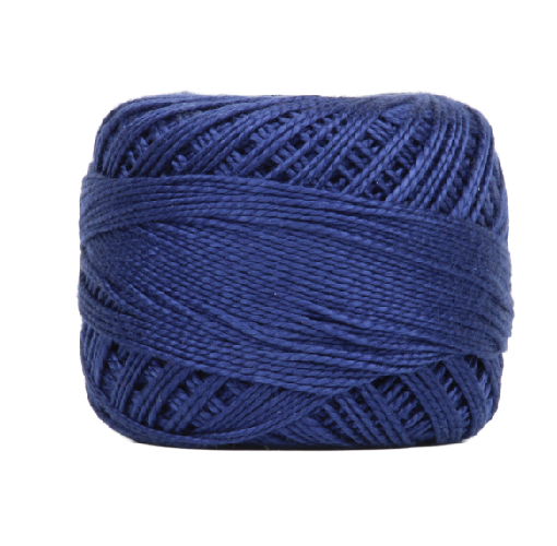 Vicki McCarty Wonderfil Perle Cotton - Admiral Blue (2167), a deep blue embroidery thread ball ideal for modern needlework, cross stitch, and Japanese craft projects.
