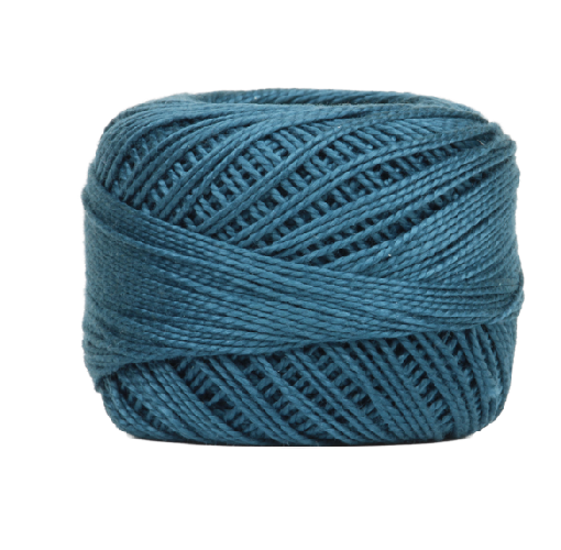 Vicki McCarty Wonderfil Perle Cotton -Seaworthy (2170) in deep teal blue, a premium embroidery thread ideal for needlework, cross stitch, and sashiko projects.
