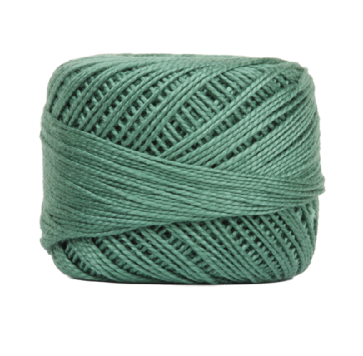 Vicki McCarty Wonderfil Perle Cotton - Basil (2172) in a soft green shade, ideal for embroidery, cross stitch, and modern needlework with fine Japanese craft supplies.