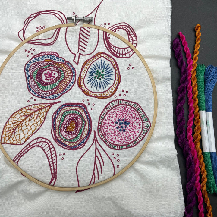 Freestyle Embroidery Kit - Floral Print