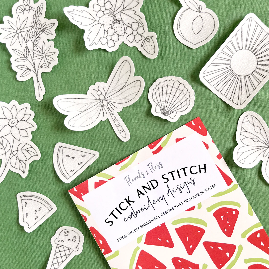 Stick & Stitch | Botanical Flowers| Pack of 15 designs