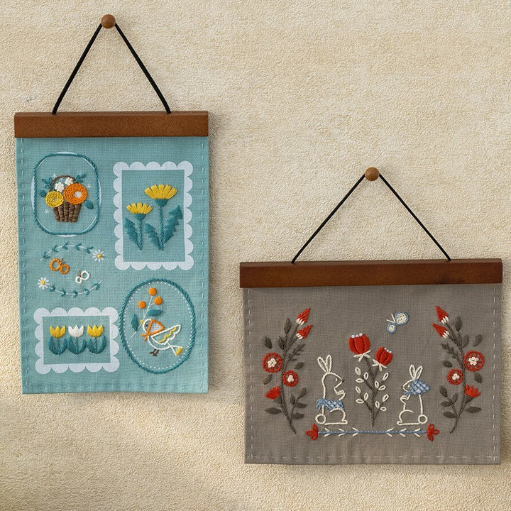 FABBRICA Japanese Embroidery Kit - Bunnies Pennant