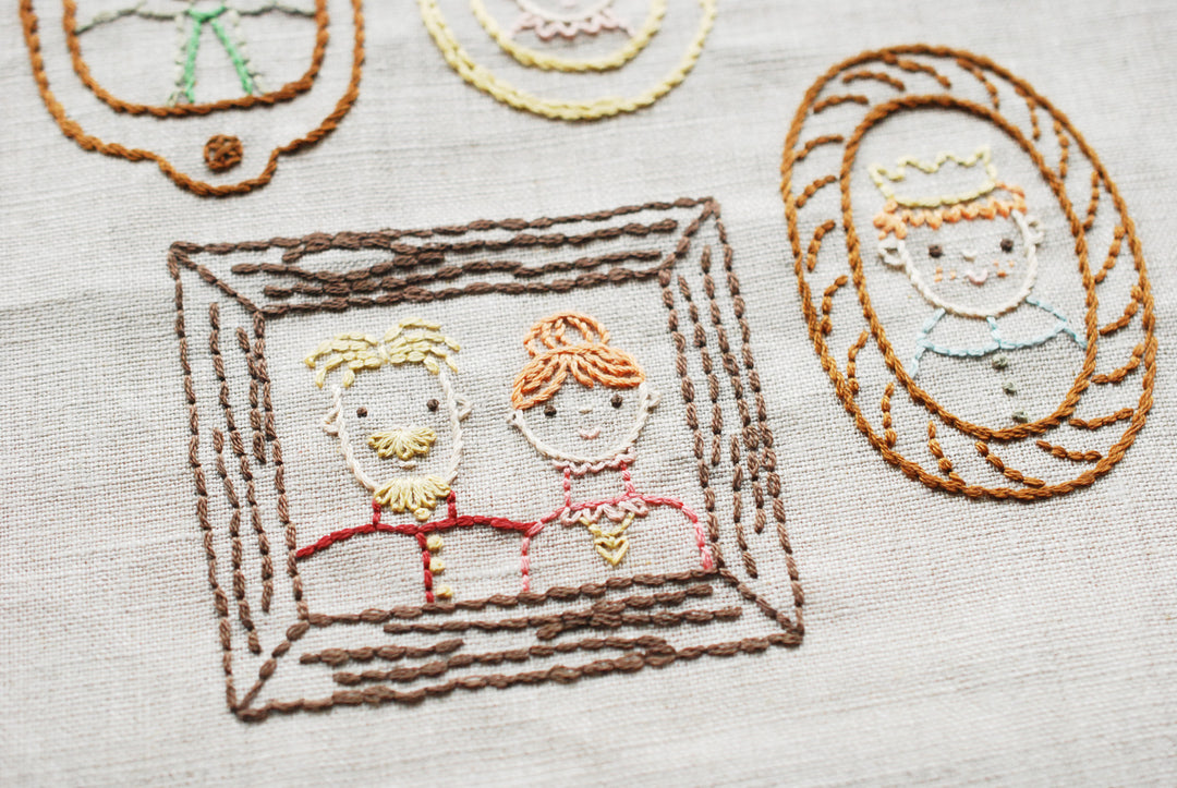 PDF Pattern - Family Portrait Gallery Embroidery Pattern