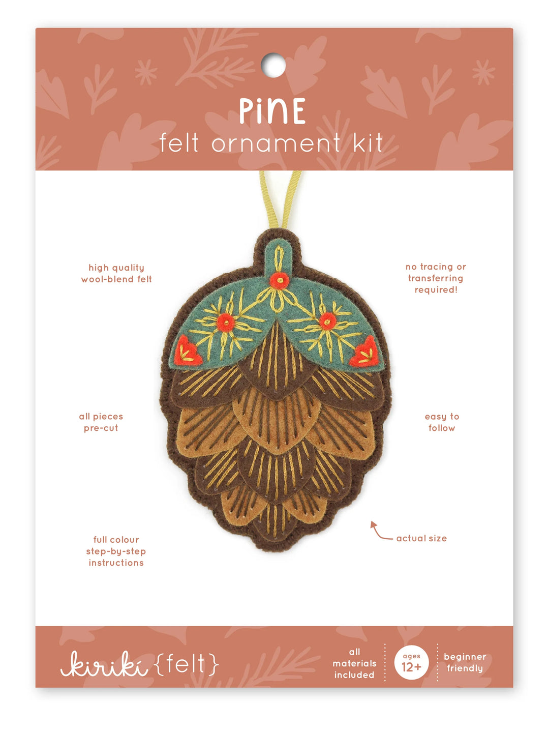 Felt Ornament Kit - Pinecone