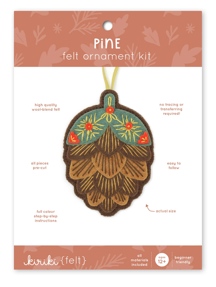 Felt Ornament Kit - Pinecone