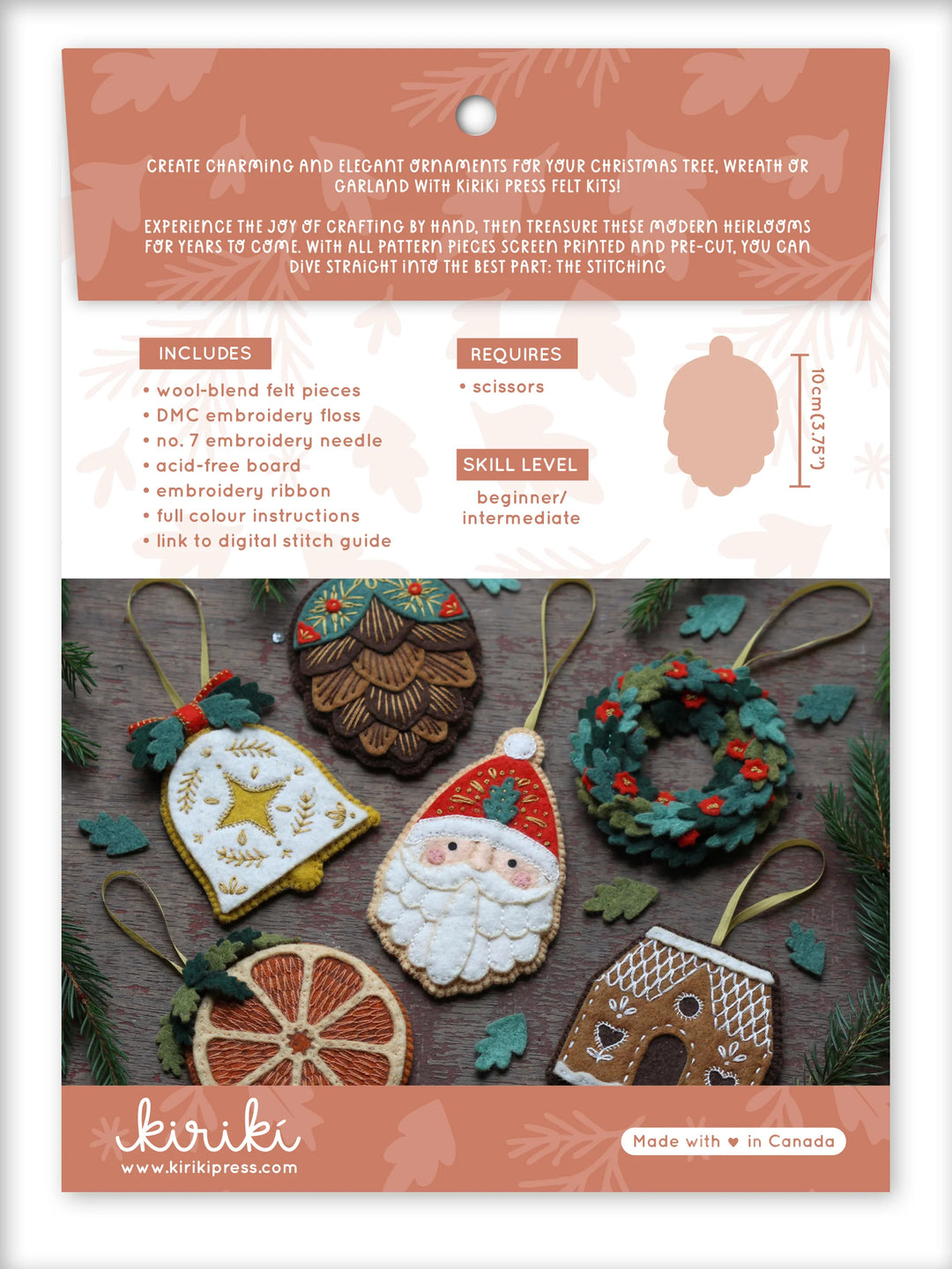 Felt Ornament Kit - Pinecone