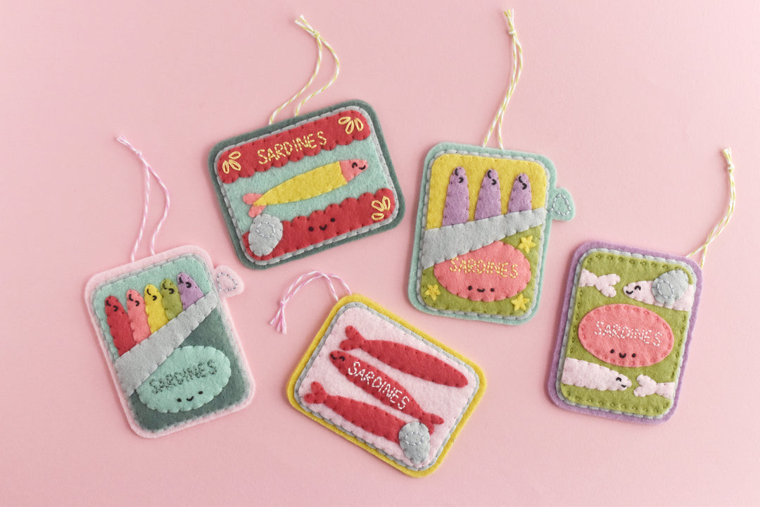 PDF Pattern - Tins & Fins Sardine Felt Ornament Sewing Pattern