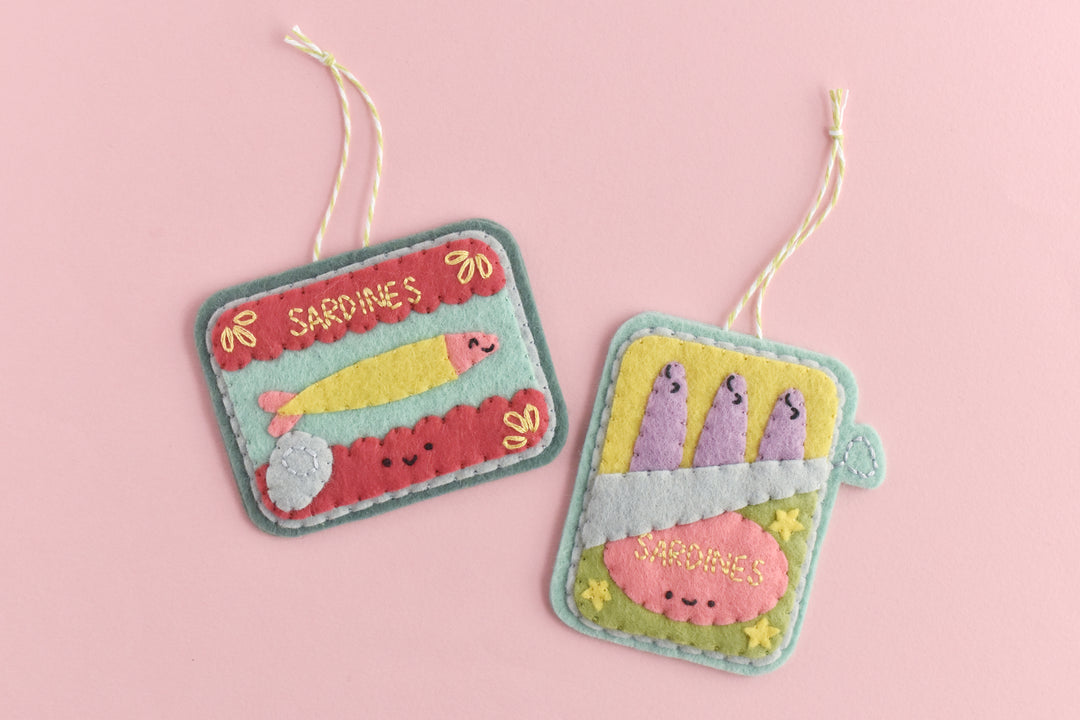 PDF Pattern - Tins & Fins Sardine Felt Ornament Sewing Pattern