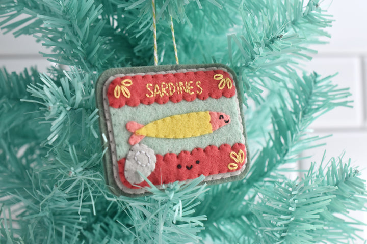 PDF Pattern - Tins & Fins Sardine Felt Ornament Sewing Pattern