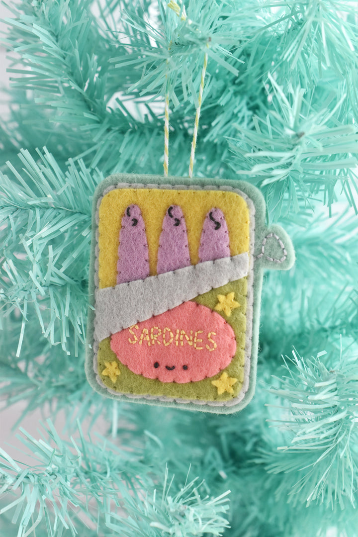 PDF Pattern - Tins & Fins Sardine Felt Ornament Sewing Pattern
