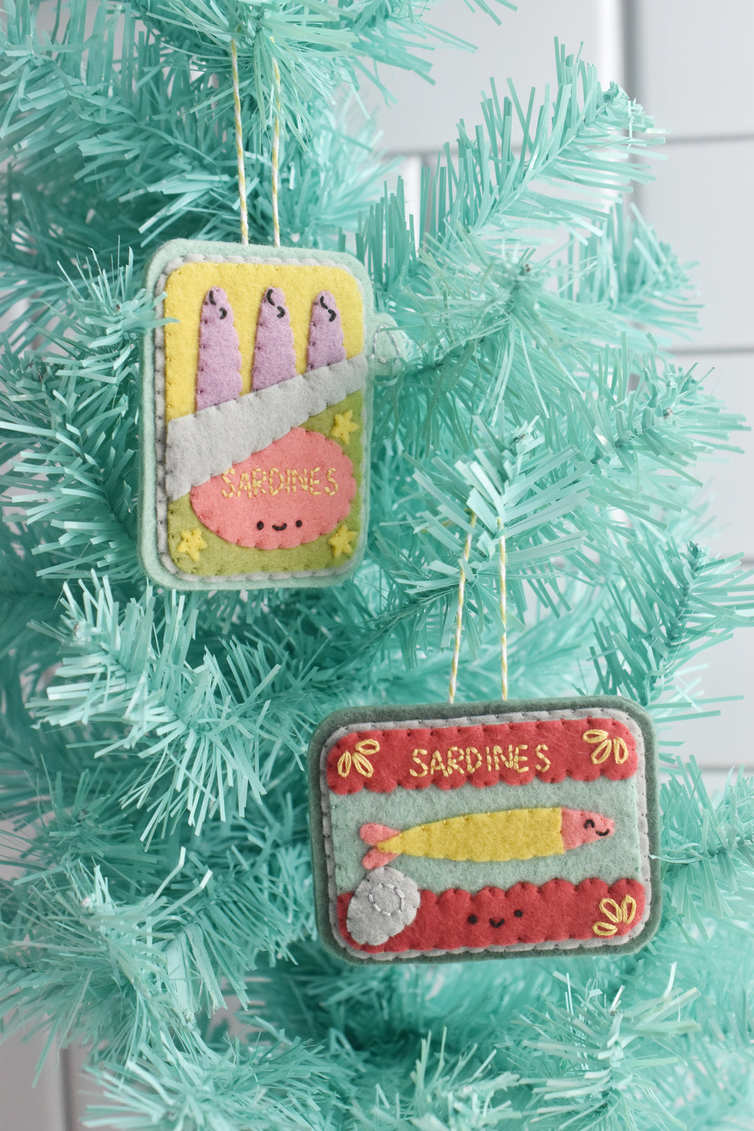 PDF Pattern - Tins & Fins Sardine Felt Ornament Sewing Pattern