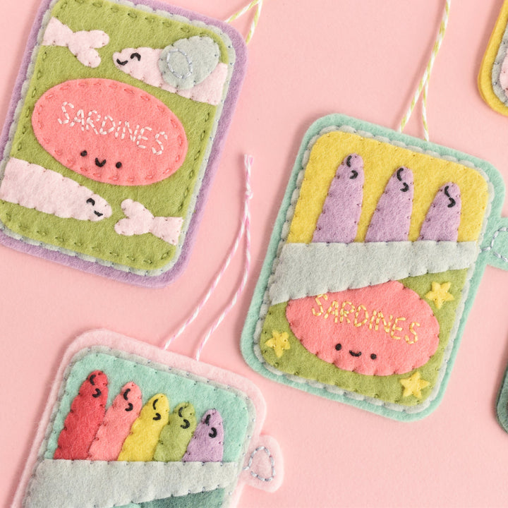 PDF Pattern - Tins & Fins Sardine Felt Ornament Sewing Pattern