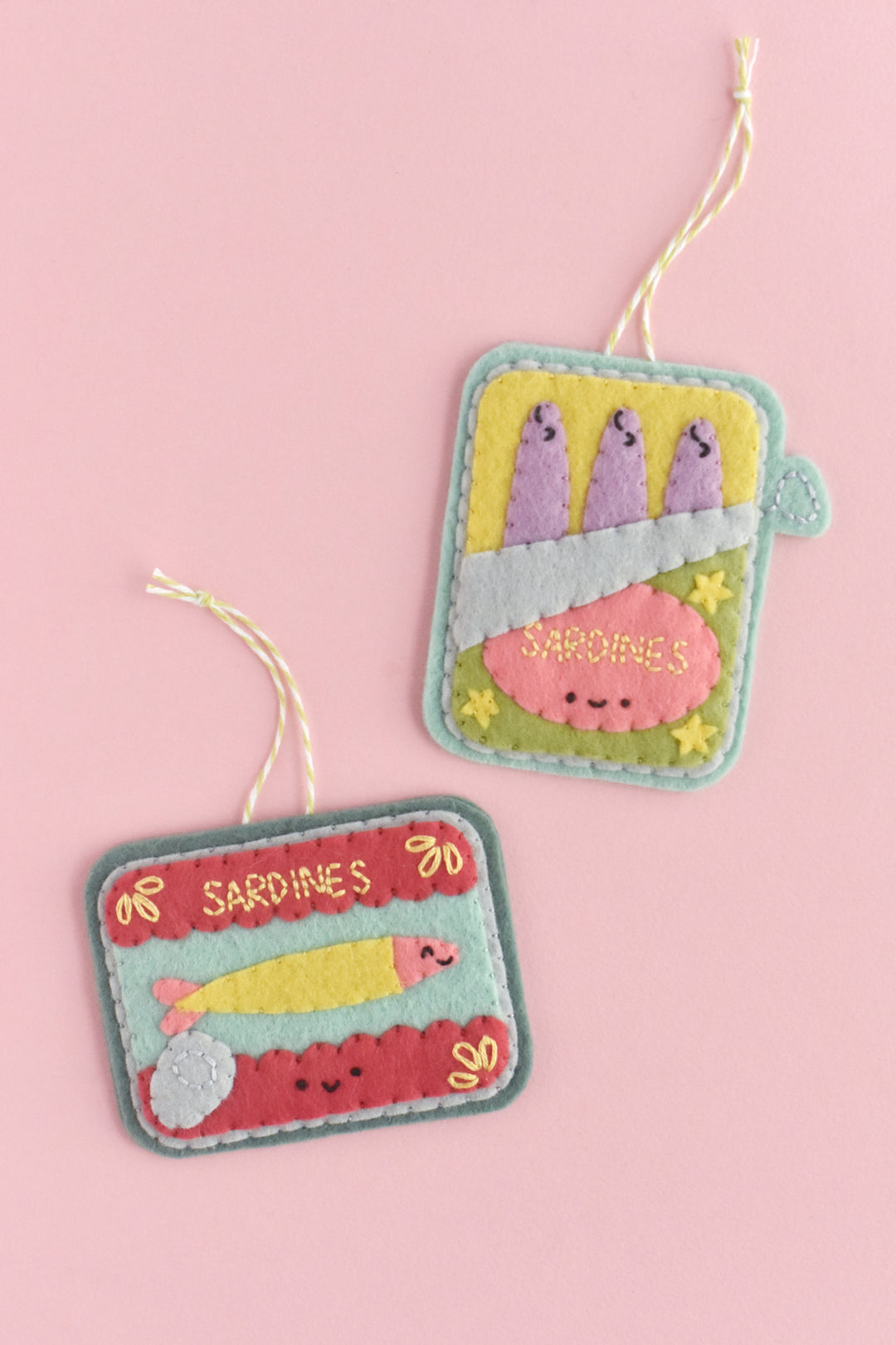 PDF Pattern - Tins & Fins Sardine Felt Ornament Sewing Pattern