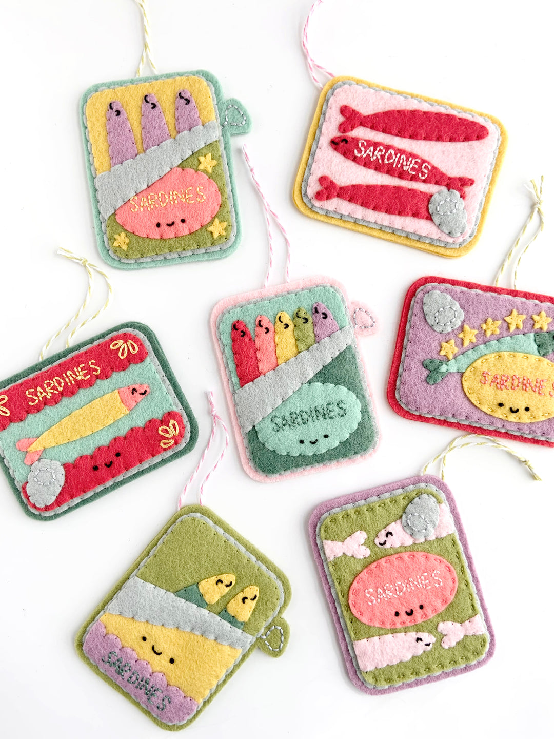 PDF Pattern - Tins & Fins Sardine Felt Ornament Sewing Pattern