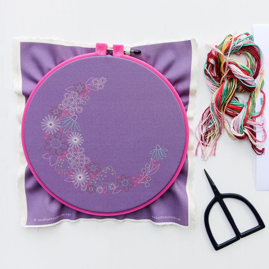 Floral Luna Embroidery Kit