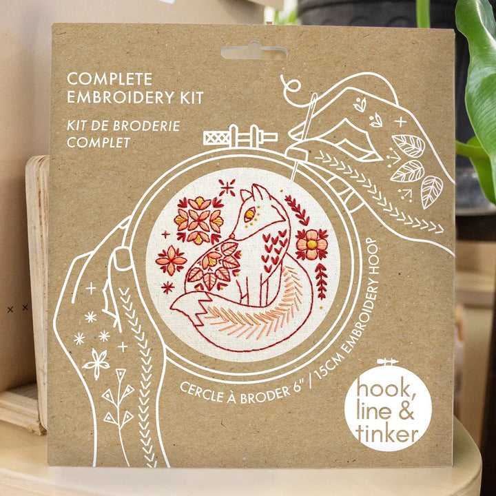 Folk Fox Embroidery Kit