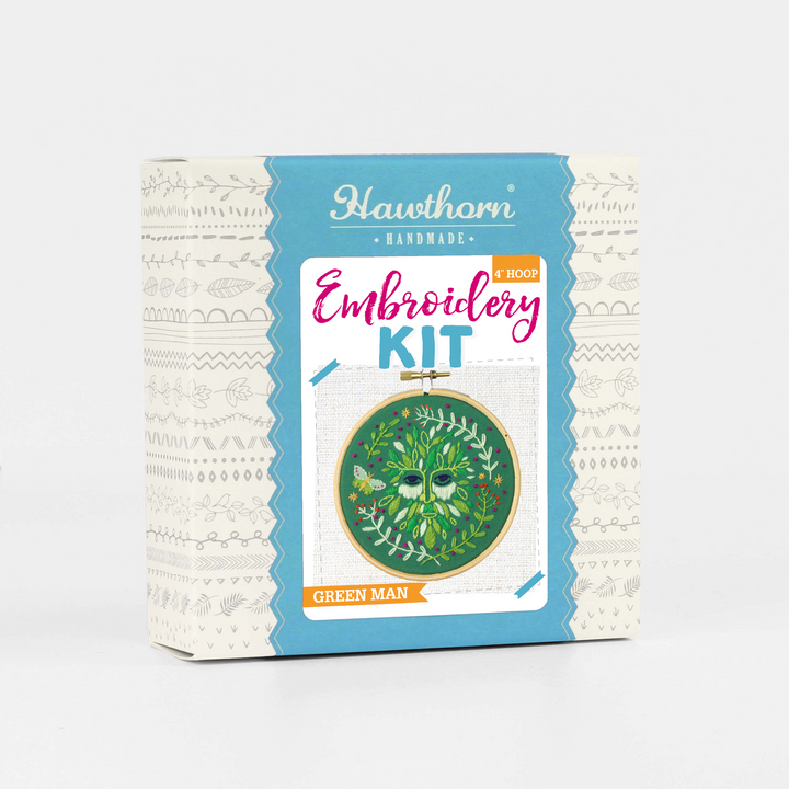 Folk Green Man Mini Embroidery Kit