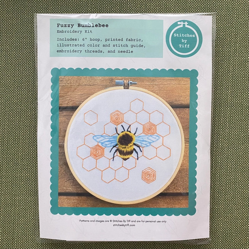 Fuzzy Bumblebee Hand Embroidery Kit