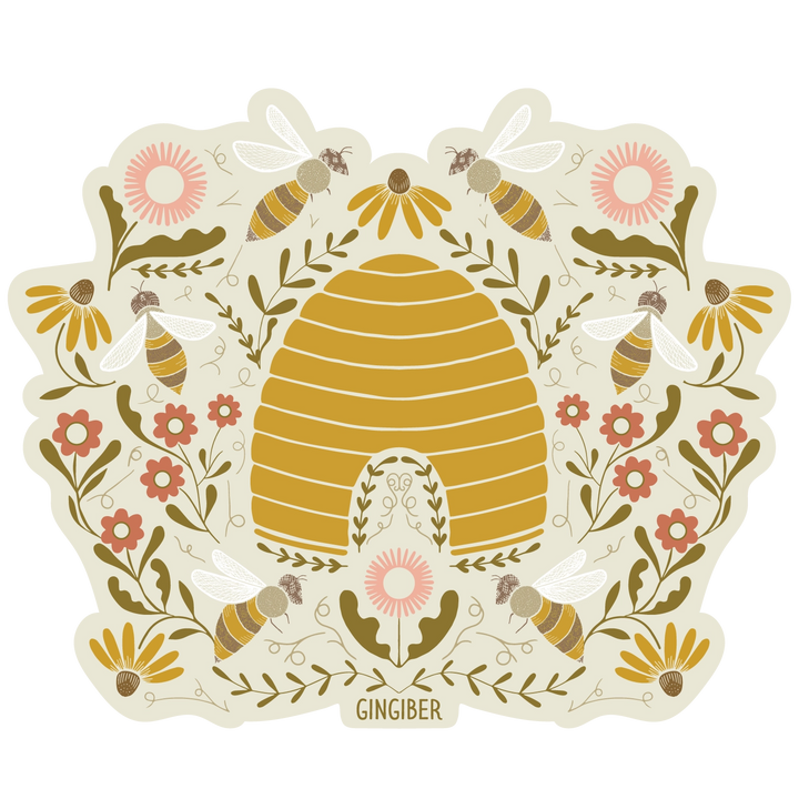 Beehive Vinyl Sticker